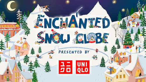 Uniqlo sponsored snow globe at Outernet