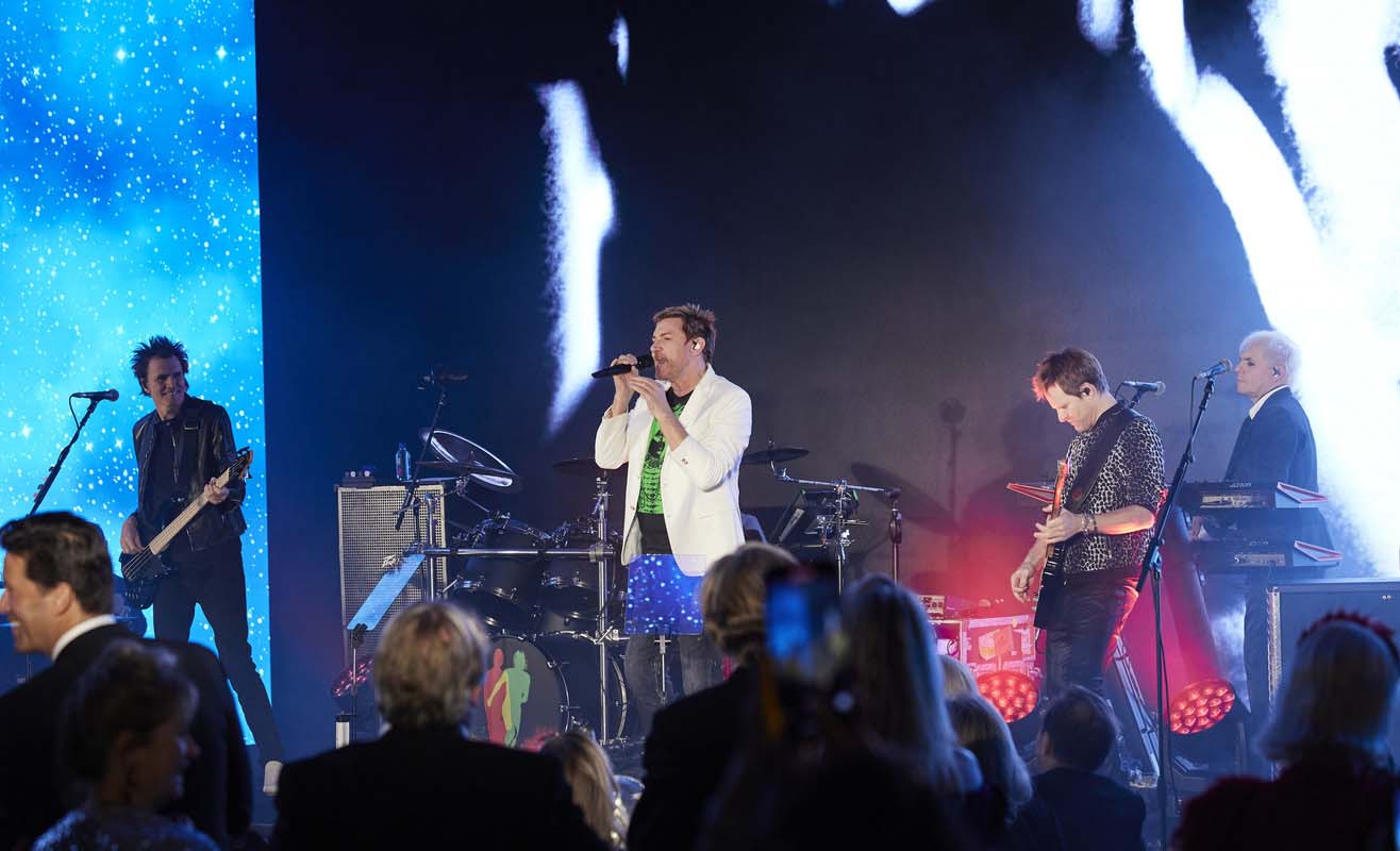 Duran Duran performing at UNICEF's Blue Moon Gala celebrations