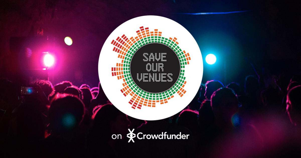 Save Our Venues logo and promotional banner